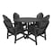 Highwood Usa Hamilton 5pc Round Outdoor Patio Furniture Dining Set AD-DNA48-BKE - alternate 1